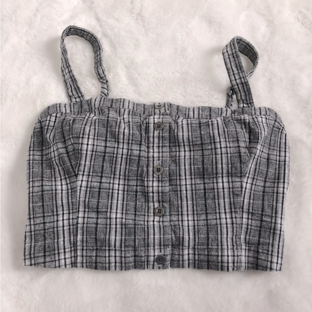 Cute Hollister Stripped Cropped Tank Top